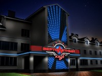 Эскиз рекламного оформления вертолётного клуба в Ратомке
